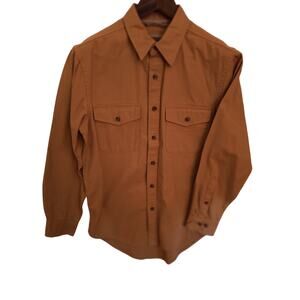 Outdoor Life Men Clothing small casual gold color long sleeve button up shirt